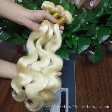 Factory price top quality wholesale price bundle vendors body wave blonde colored human hair bundles